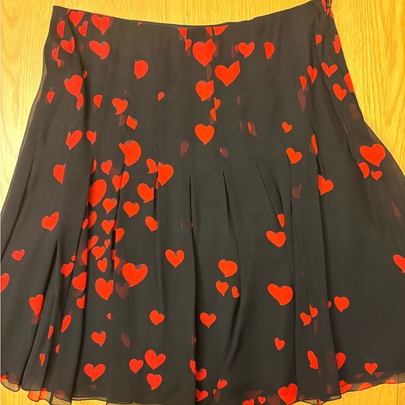 Vintage Moschino Cheap and Chic Black Jacket & Skirt with Red Heart Pattern - Picture 12 of 12